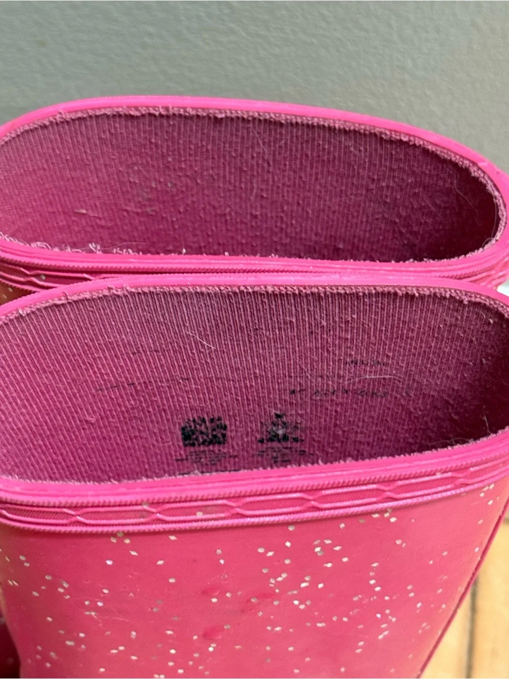 Hunter Kids Hot Pink Glitter Rain Boots